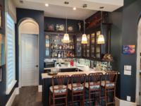 Maitland, Black Shaker Wet Bar with Reeded Glass 01