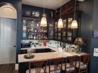 Maitland, Black Shaker Wet Bar with Reeded Glass 02